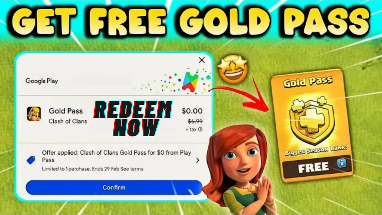 Coc Gold Pass Free Redeem Codes